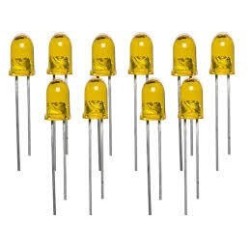 10x led jaune 5mm